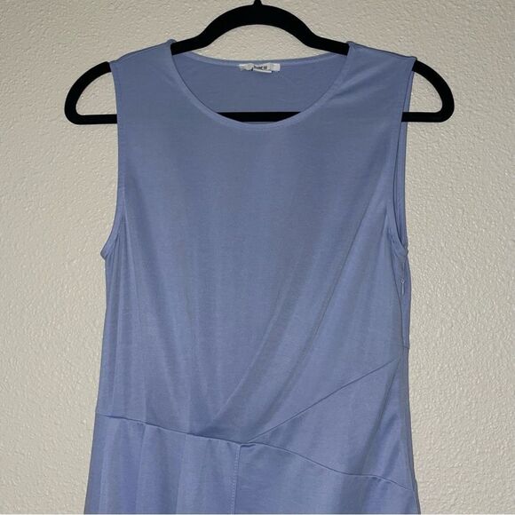 🚨 3 for $25 - BAR III Sleeveless Asymmetrical-Drape Dress, Light Blue - Picture 4 of 9